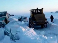 Застрявшим в селе Кирнички автомобилям после суток снежного плена удалось вырваться в Измаил