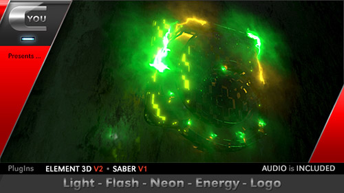 Light Flash Neon Energy Logo - Project for After Effects (Videohive)