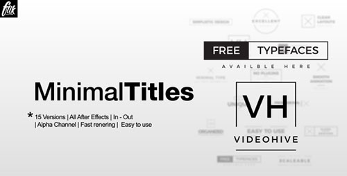 Ultra Minimal Titles Pack - Project for After Effects (Videohive)