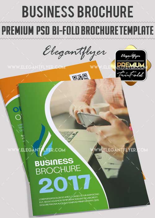 Business Premium Bi–Fold PSD V11 Brochure Template