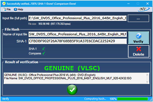 Windows and Office Genuine ISO Verifier 5.4.6 Portable