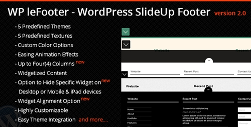 CodeCanyon - WP leFooter v2.1 - Wordpress SlideUp Footer Plugin - 4530322