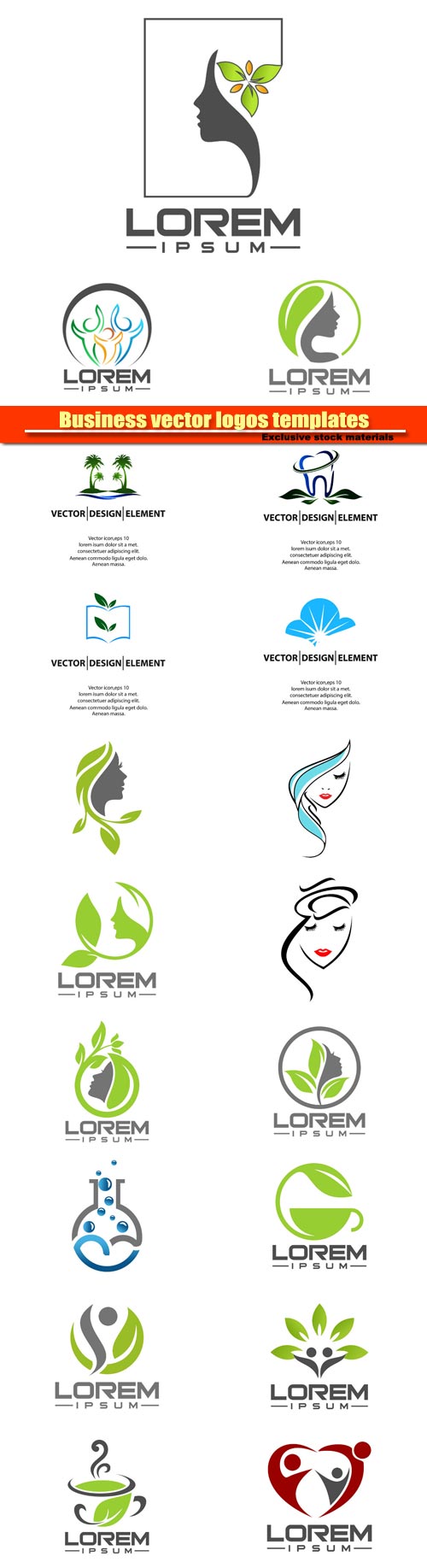 Business vector logos templates 10