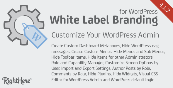 Nulled CodeCanyon - White Label Branding for WordPress v4.1.7.7615 - Plugin