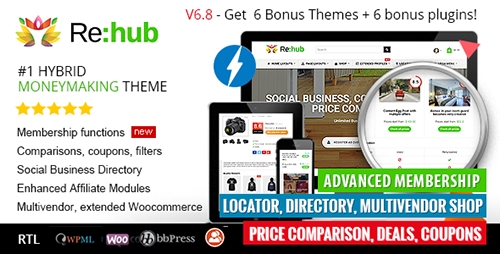 ThemeForest - REHub v6.8.1 - Price Comparison, Business Community, Multi Vendor, Directory Theme - 7646339