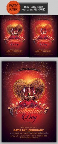 GraphicRiver Valentines Party Flyer 19270040