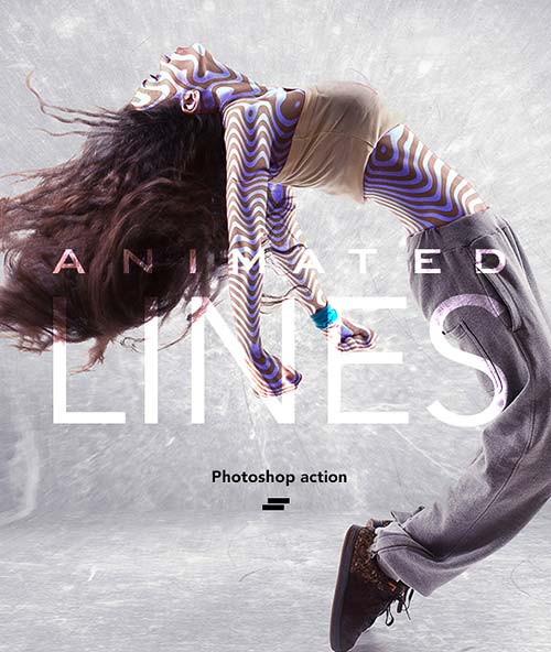 GraphicRiver Gif Animated Lines Photoshop Action
