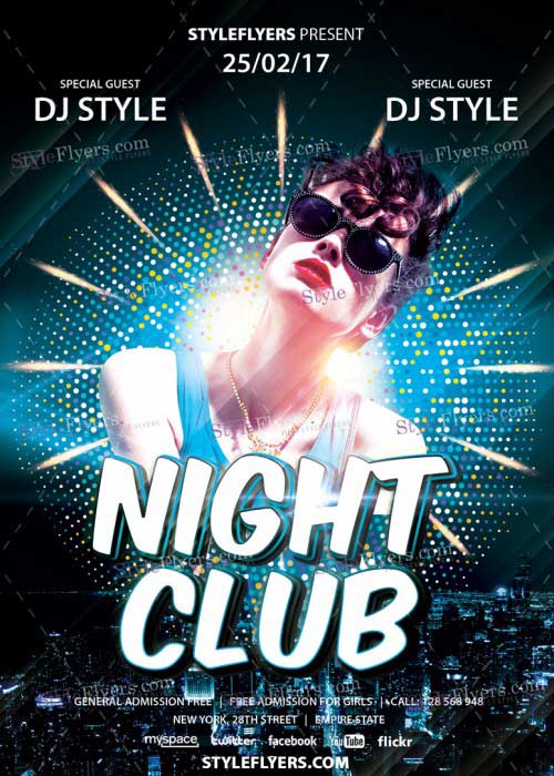 Night Club Party V11 PSD Flyer Template
