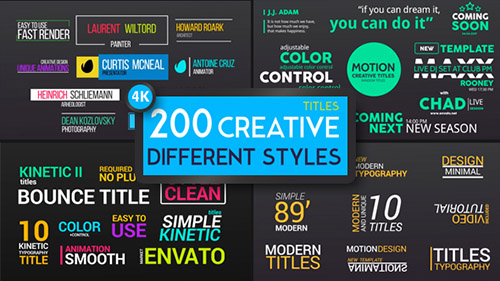 Titles Different Styles - Project for After Effects (Videohive)
