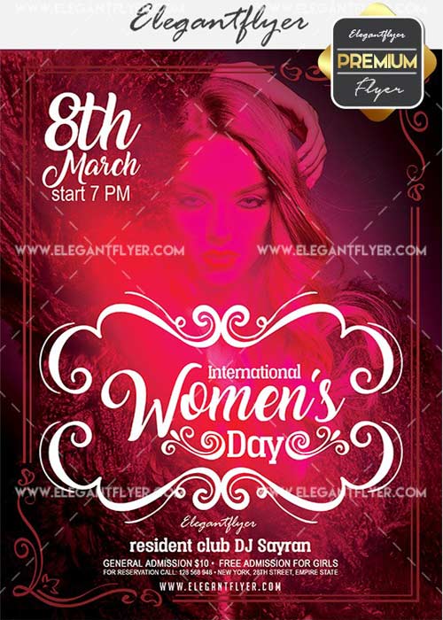 International Women’s Day V8 Flyer PSD Template + Facebook Cover