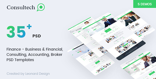 ThemeForest - Consultech v1.0 - Multipurpose Business & Financial, Consulting, Accounting, Broker Psd Templates - 19342610
