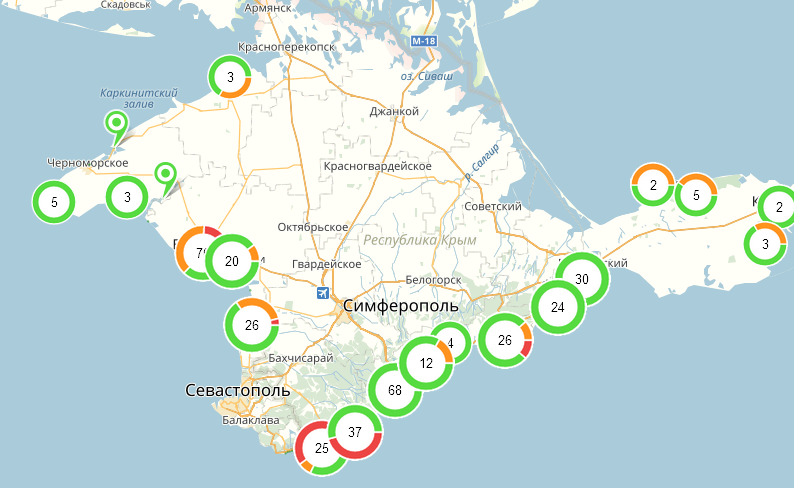 В Крыму создали онлайн-карту пляжей