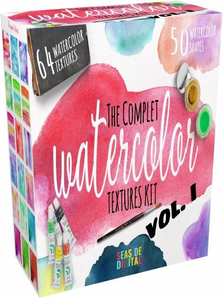 CreativeMarket - Complet Watercolor Textures Kit