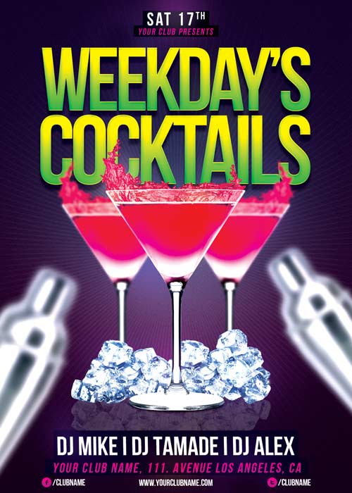 Weekdays Cocktails V23 Flyer Template