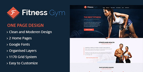 ThemeForest - Fitness Gym v1.0 - Landing Page Theme - 12535487