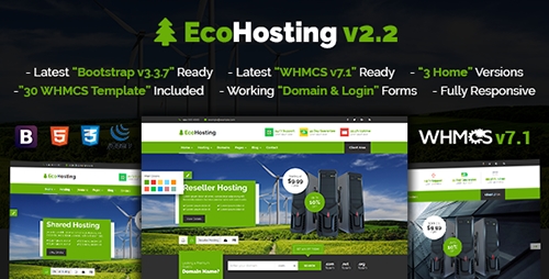 ThemeForest - EcoHosting v2.1 - Responsive HTML5 Hosting and WHMCS Template - 17300517