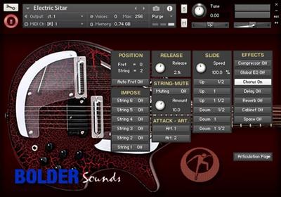Bolder Sounds Electric Sitar KONTAKT 170228