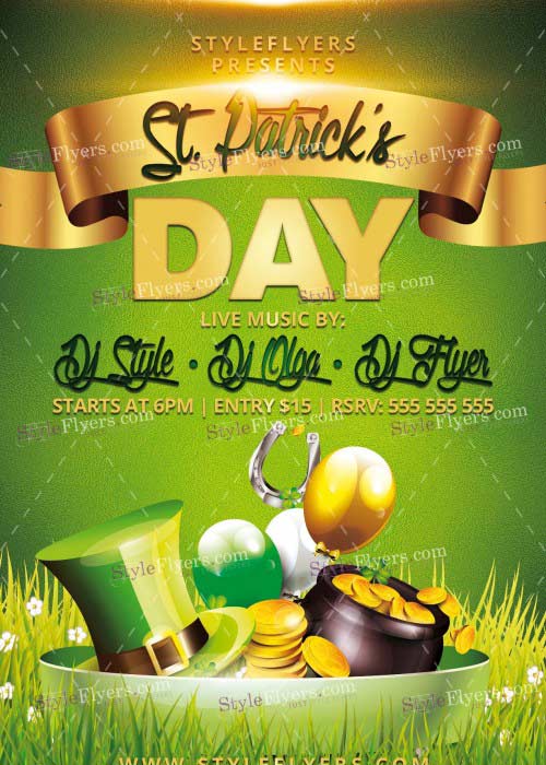 St-Patricks Day 2017 V18 PSD Flyer Template