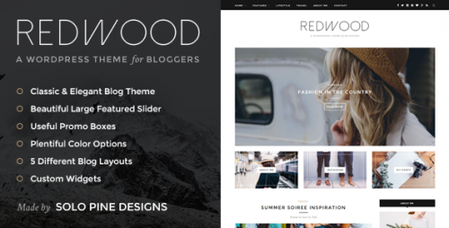 Download Nulled Redwood v1.2 - A Responsive WordPress Blog Theme  