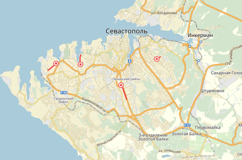 Крым и Севастополь влетели на "карту убитых дорог" [фото]