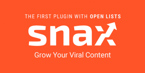 Nulled Snax v1.4.1 - Viral Front-End Uploader - WordPress Plugin  