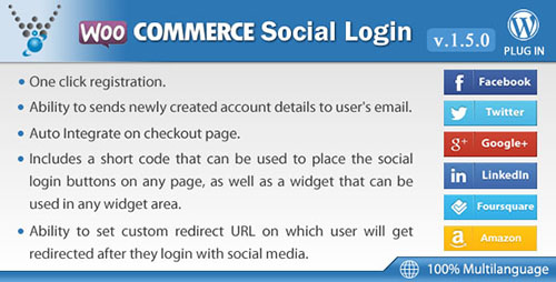 CodeCanyon - WooCommerce Social Login v1.5.0 - WordPress plugin - 8495883