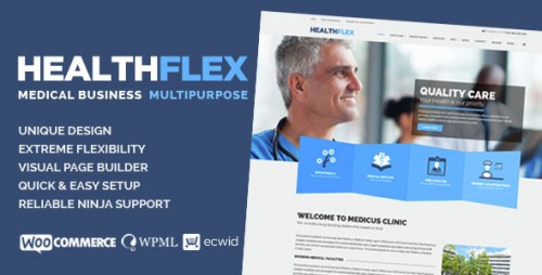 Nulled HEALTHFLEX v1.4.8 - Medical Health WordPress Theme product photo
