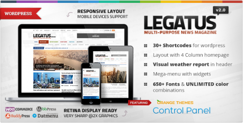 Nulled Legatus v2.2.0 - Themeforest Responsive News Magazine Theme product pic