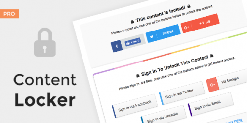 NULLED Content Locker Pro v1.0.7 - Premium WordPress Plugin  