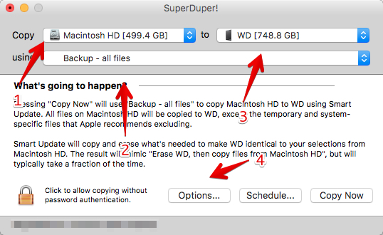 SuperDuper! - программа для создания загрузочных бэкапов системы Mac OS X