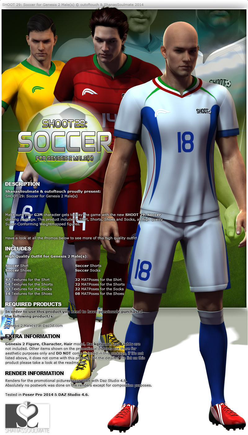 SHOOT 29: Soccer for Genesis 2 Male(s)