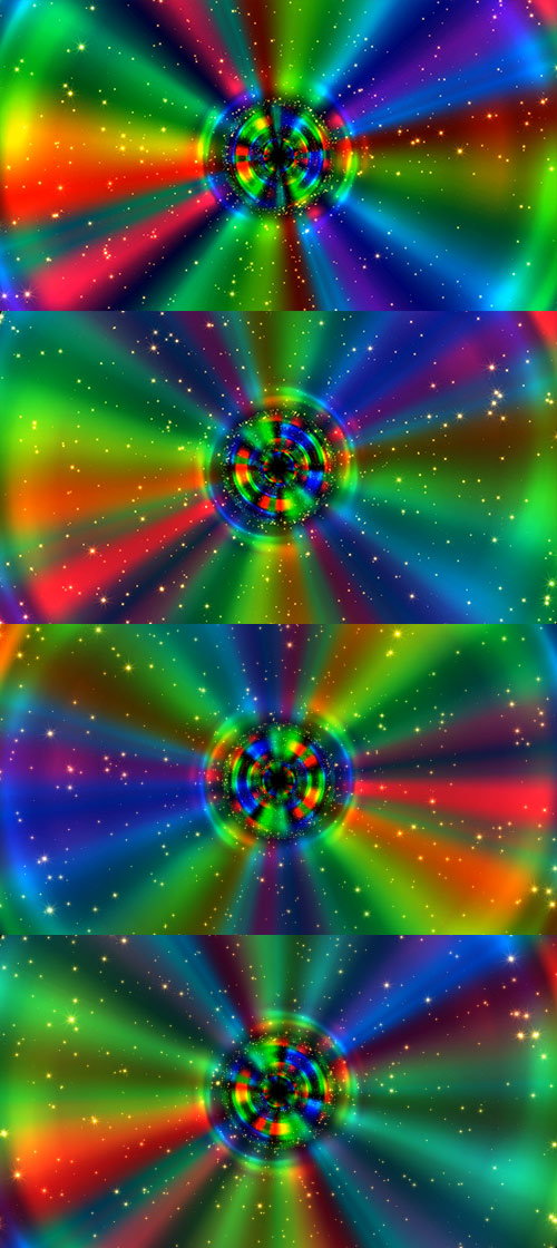 Hypnotic Rainbow Ring Rays