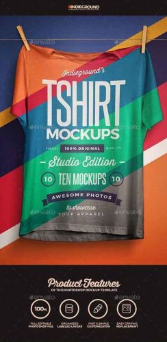 GraphicRiver - Studio T-shirt Mockups Part 2