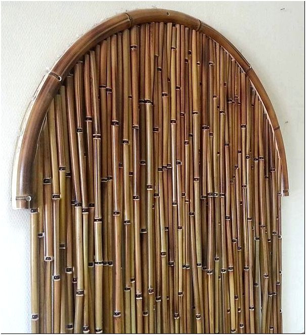 Фото — 41 Бамбуковые декоративные шторы в интерьере