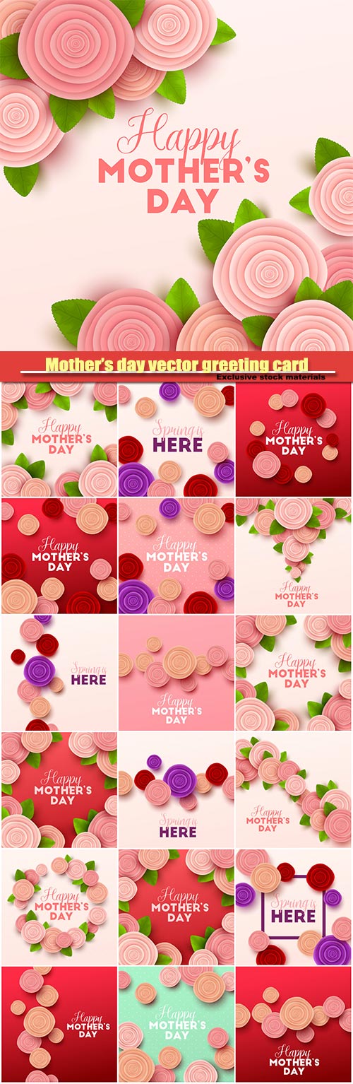 Mothers day vector greeting card