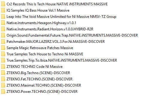 Presets Collection For Native Instrument Massive v.4 (SYNTH PRESET) - сборник пресетов для Massive