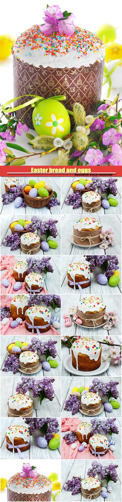 Easter bread and eggs