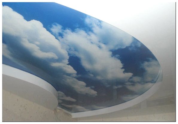 обои облака на потолок фото