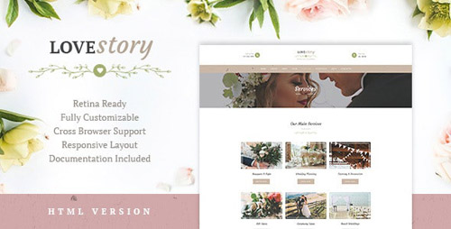 ThemeForest - Love Story v1.0 - Wedding and Event Planner Site Template - 19766609