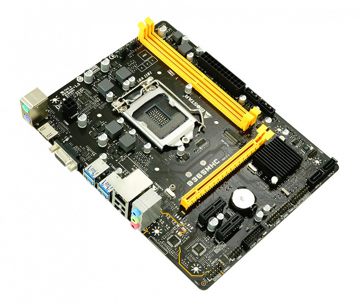 Системная плата Biostar B365MHC поддерживает процессоры Intel Core восьмого и девятого поколения