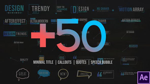 +50 Motion Titles Pack - Project for After Effects (Videohive)