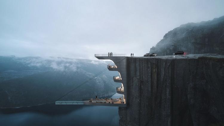 В Норвегии создадут отель на верхушке скалы Прекестулен