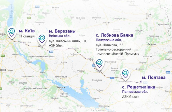 Вісті з Полтави - ДТЕК з’єднав Київ та Полтаву мережею швидкісних автозарядних станцій STRUM