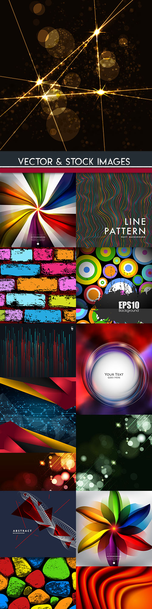 Modern abstract backgrounds decorative collection 25