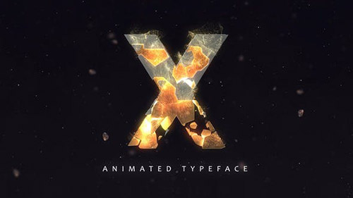 Fracture Titles - Animated Typeface - Project for After Effects (Videohive)