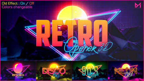 Retro Opener 3D - Project for After Effects (Videohive)