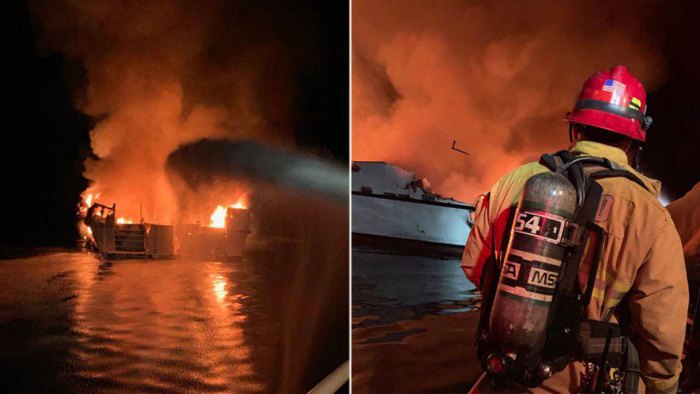 При пожаре на корабле у побережья Калифорнии погибли более 30 человек