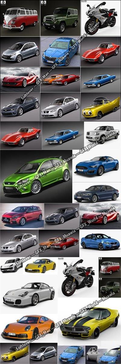 Car 3D Model Bundle [Aug 2019]