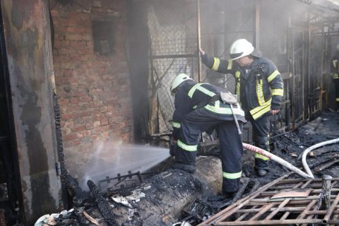 В Киеве приключился пожар возле метрополитен "Олимпийская"