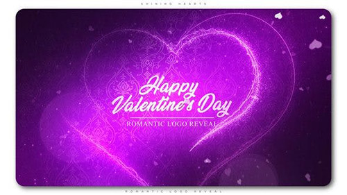 Shining Hearts Romantic Logo Reveal - Project for After Effects (Videohive)